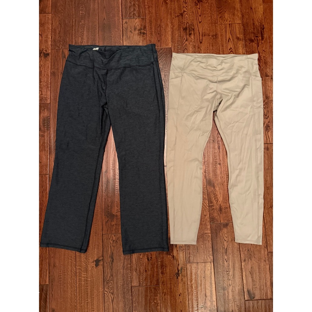 Avia Womens Leggings Bundle Size XXL 20 Charcoal Gray Bootcut Tan Skinny Pocket